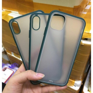 Ốp lưng Ou Case TPU cho iPhone11/ 11 Pro/ 11 ProMax/ 7 Plus/ 8 Plus/ X/ XS/ XR/ XS Mã lưng nhám viền màu chống vân tay