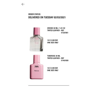 Nước hoa zara 30ml (order auth đủ bill)