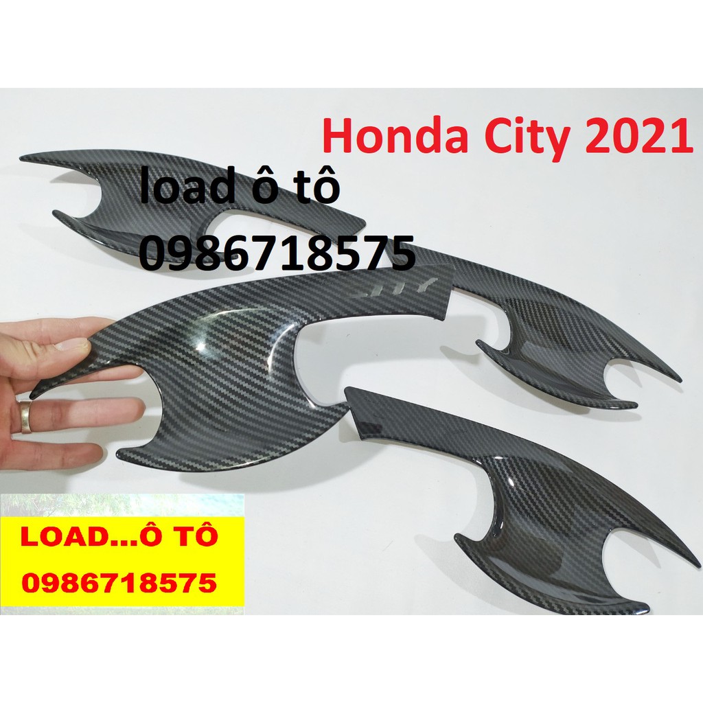 Ốp Hõm Cửa Vân carbon Honda City 2021 Cao Cấp