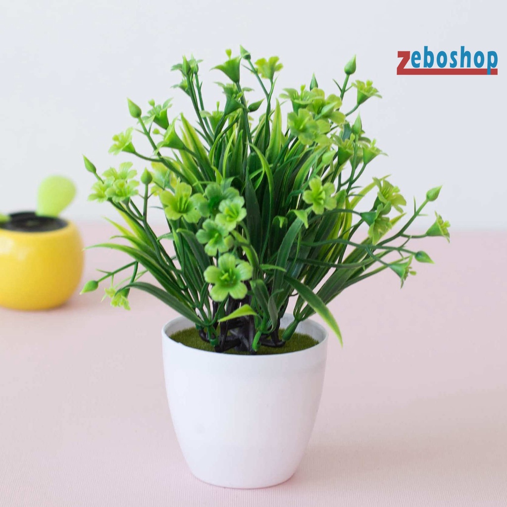 Chậu Cây Bonsai Giả Trang Trí Khách Sạn