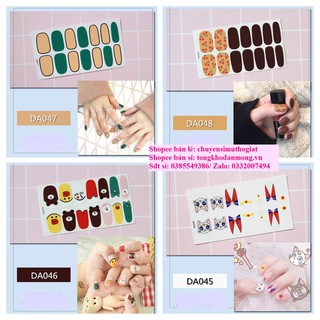 Sỉ DA41-DA60 Dán móng tay Bộ 14 nhãn Nail Sticker