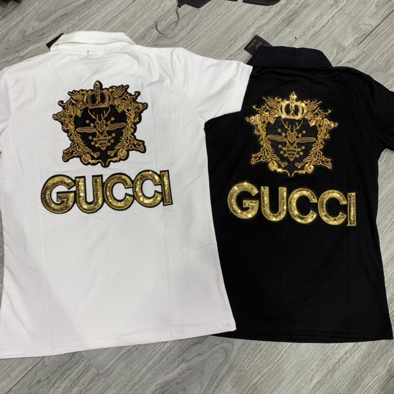 Áo thun nam đính đá thêu kim sa có cổ tay ngắn chất cotton (dainghia7993) | BigBuy360 - bigbuy360.vn