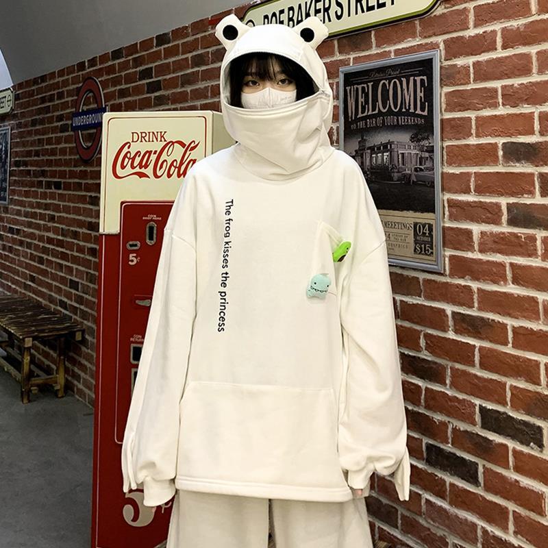 Áo Khoác Sweater Chui Đầu Kiểu Hip-Hop Cá Tính Cho Các Cặp Đôi