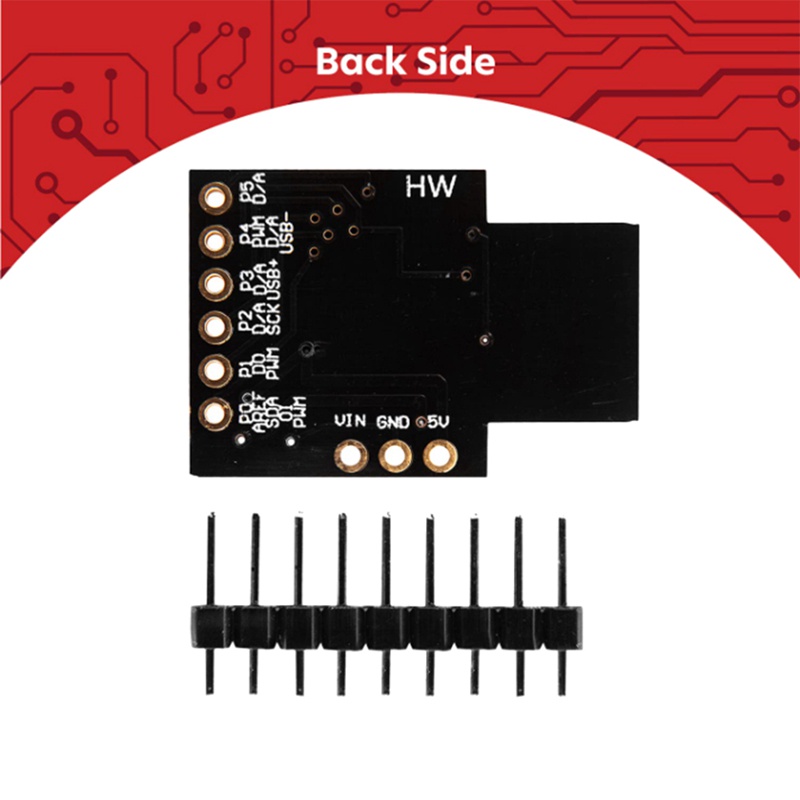 Bộ 5 Bảng Mạch Phát Triển ATTiny85 Digispark I2C LED Rev.3 Kickstarter 5V IIC SPI 6 I / O Pins Cho Arduino