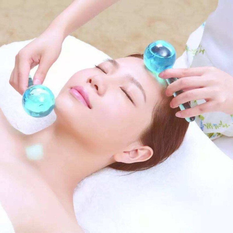 Cặp Cầu Băng Lạnh Massage Mặt Cầu Mát Xa Mặt Mát Lạnh Se Khít Lỗ Chân Lông chăm sóc da chuyên sâu