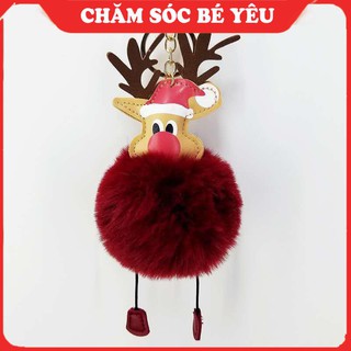 Móc khóa Cục Bông Tuần Lộc Cute Đón Giáng Sinh 2021 - Móc Khóa Giá Rẻ Cho Nữ