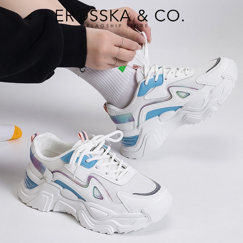 Giày thể thao nữ đế độn thời trang Erosska kiểu dáng Hàn Quốc trẻ trung năng động _ GS002