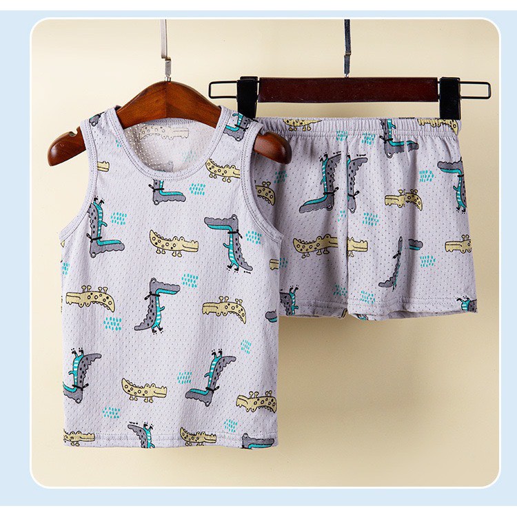 Bộ ba lỗ cotton tre pha giấy thông hơi điều hòa hàng Quảng Châu