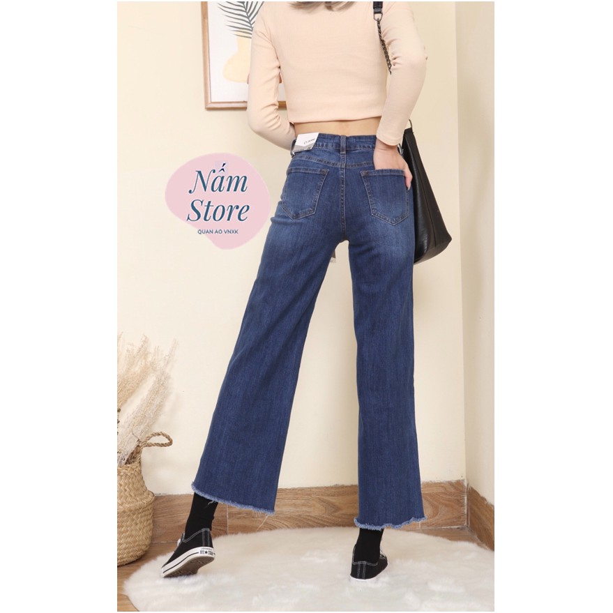 QUẦN JEANS ỐNG SUÔNG TUA RUA CHUẨN ĐẸP
