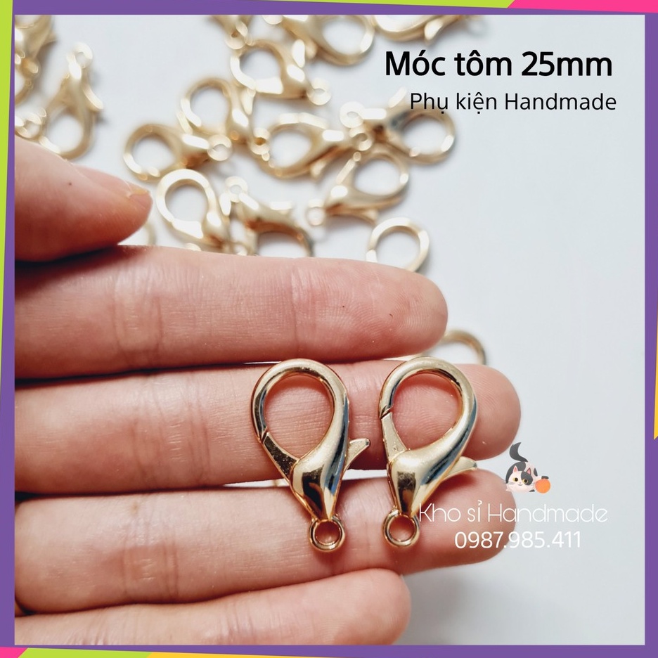 Móc tôm hợp kim size lớn 25x12mm (gói/ 10 cái)