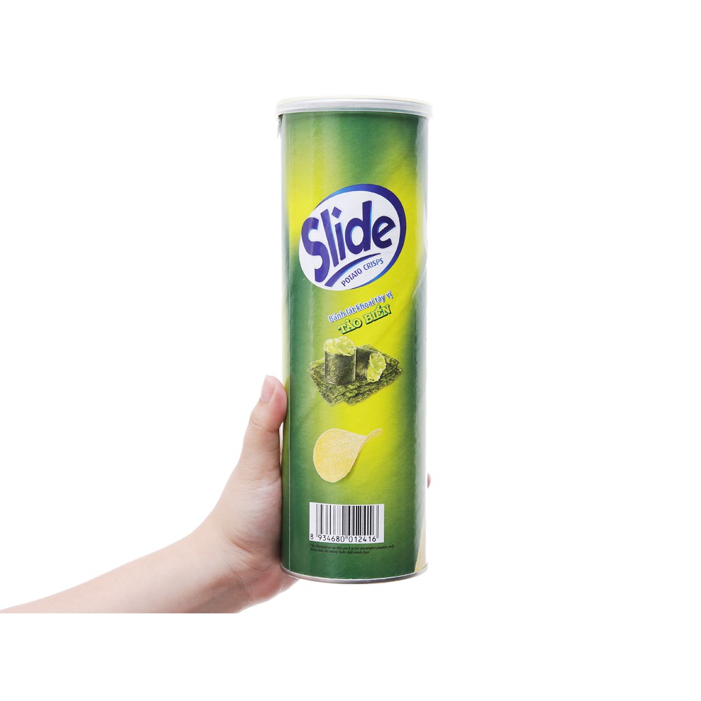 [ EXP:2022-06-25 ] Snack khoai tây vị tảo biển Slide lon 160g