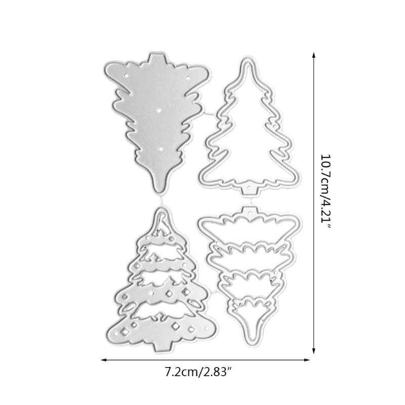 Khuôn Mẫu Cắt Thẻ Trang Trí Album Hình Cây Thông Giáng Sinh