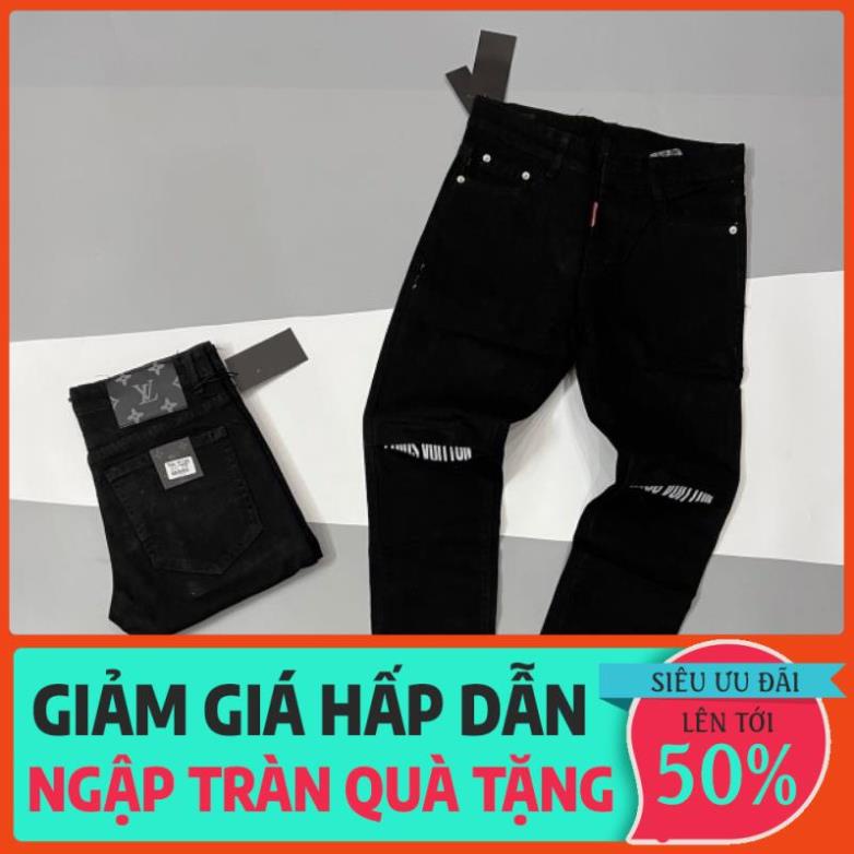 quần jean nam DSQ dài ống côn -quần jen nam dài thuê chữ lv ở đâu gối 🎉