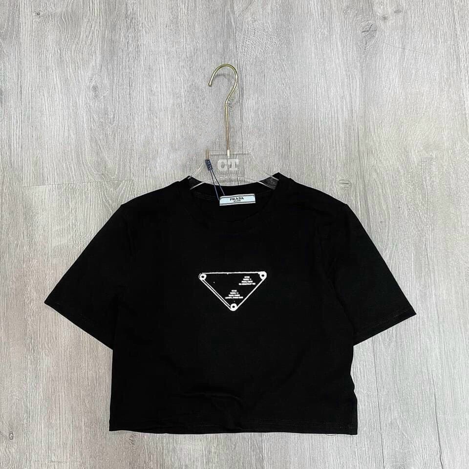 Áo Croptop In Hình Tam Giác_Xưởng May Quang Anh