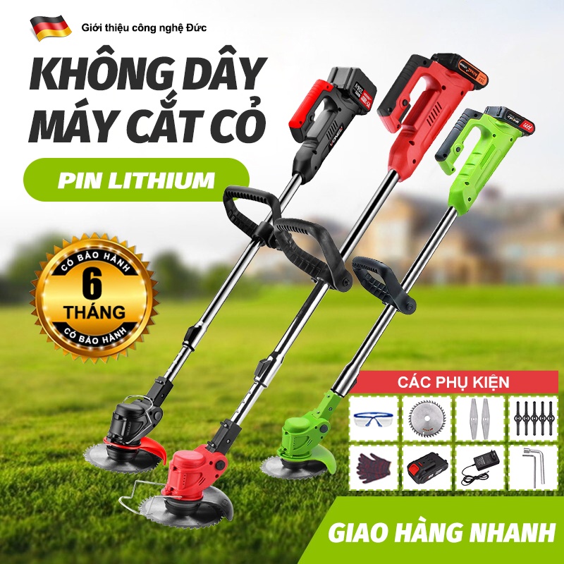 Máy cắt cỏ, máy cắt cỏ cầm tay, máy cắt cỏ dùng pin, tỉa cành cầm tay pin khủng, 1800W Động cơ mạnh mẽ