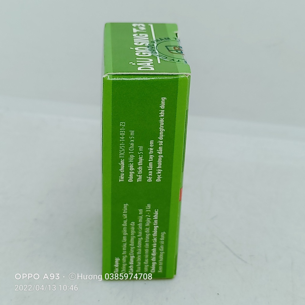 Dầu gió Sing TW3 lọ 5ml