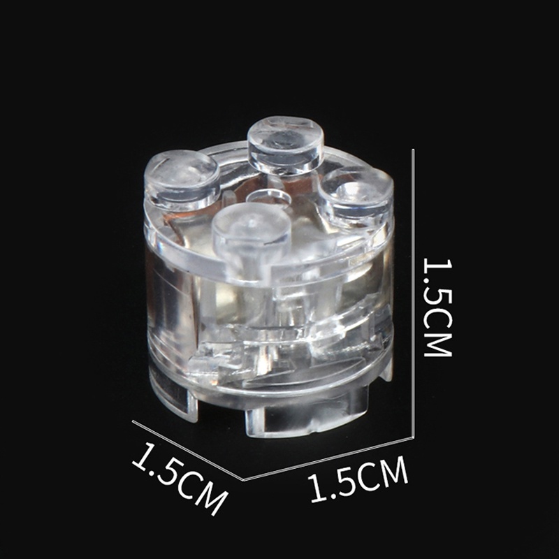 2pcs Đồ Chơi Xếp Hình khối xây dựng nổi tiếng Trong Suốt Có Đèn LED Nhiều Màu Sắc 2x2