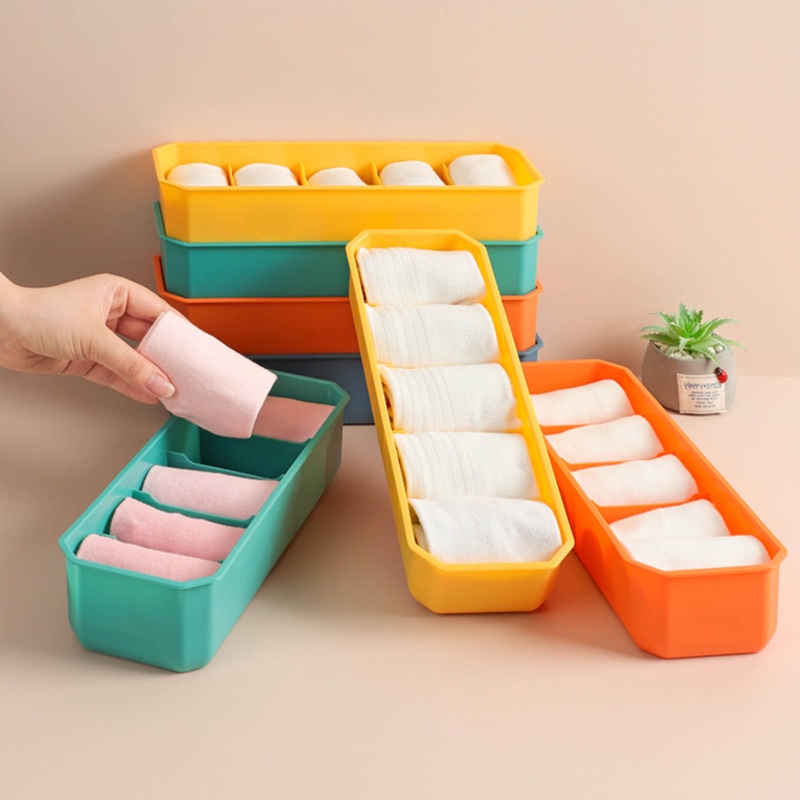 Hộp Nhựa PP Chia 5 Ngăn Đựng Đồ Lót / Vớ Đa Năng Tiện Dụng