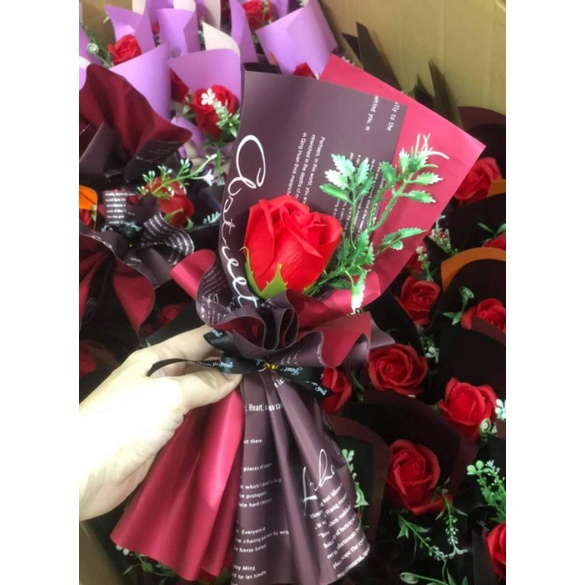 Bó hoa hồng sáp 1 bông