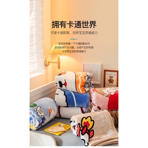 Chăn lông tuyết nhung 2 lớp siêu dày 1.2kg cao cấp cho bé trai bé gái, chăn siêu tuyết cho bé 2023