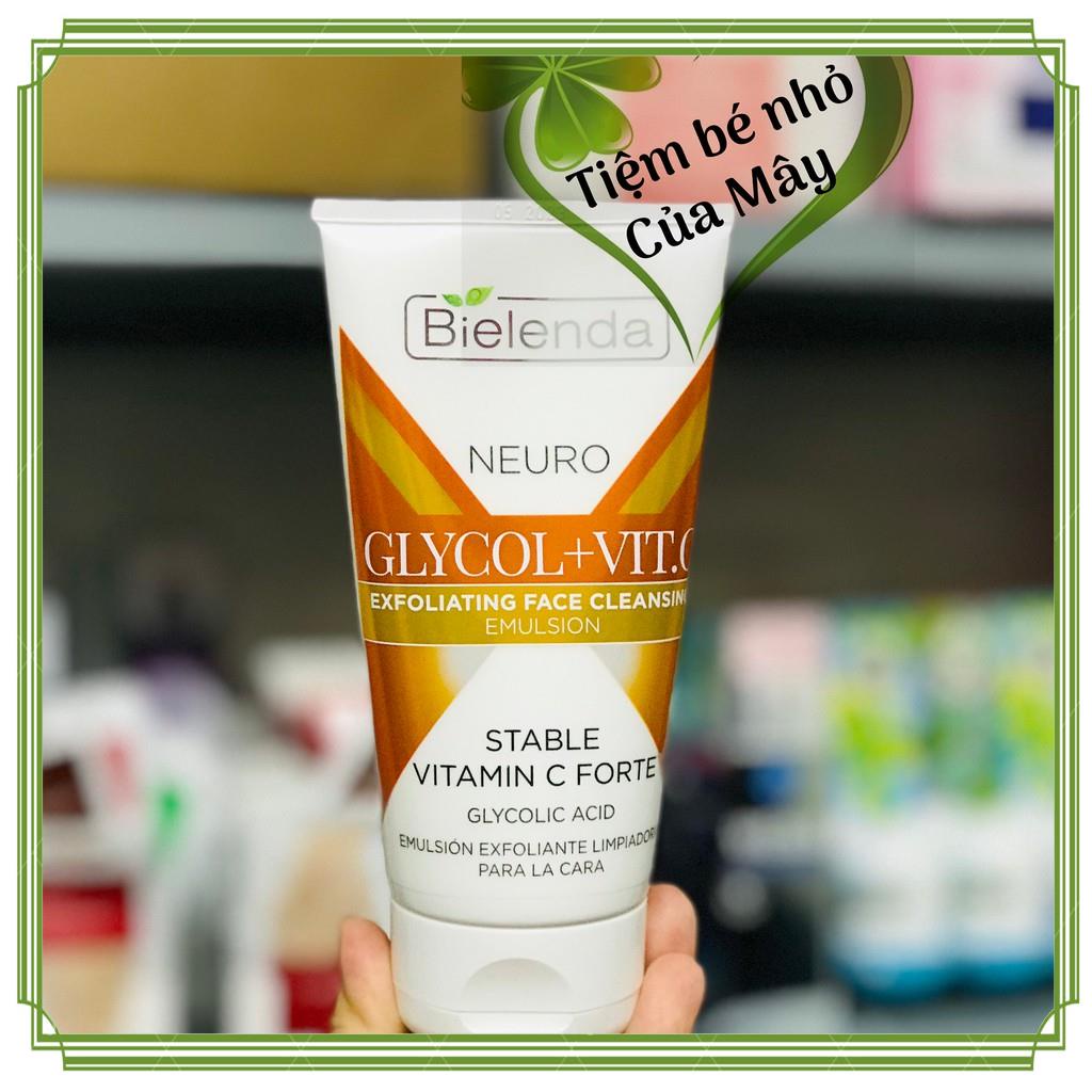 Sữa rửa mặt Bielenda Glicol + Vit C trắng da - nội địa Balan