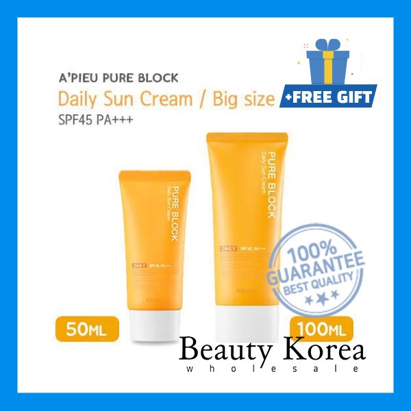 [Hàng mới về] Kem Chống Nắng A'PIEU Tự Nhiên/ Chống Nước/ Nâng Tông Da/ Dưỡng Ẩm | BigBuy360 - bigbuy360.vn