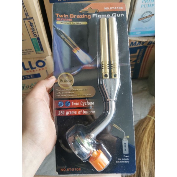 Khò ga đôi hàng đồng lắp bình ga mini