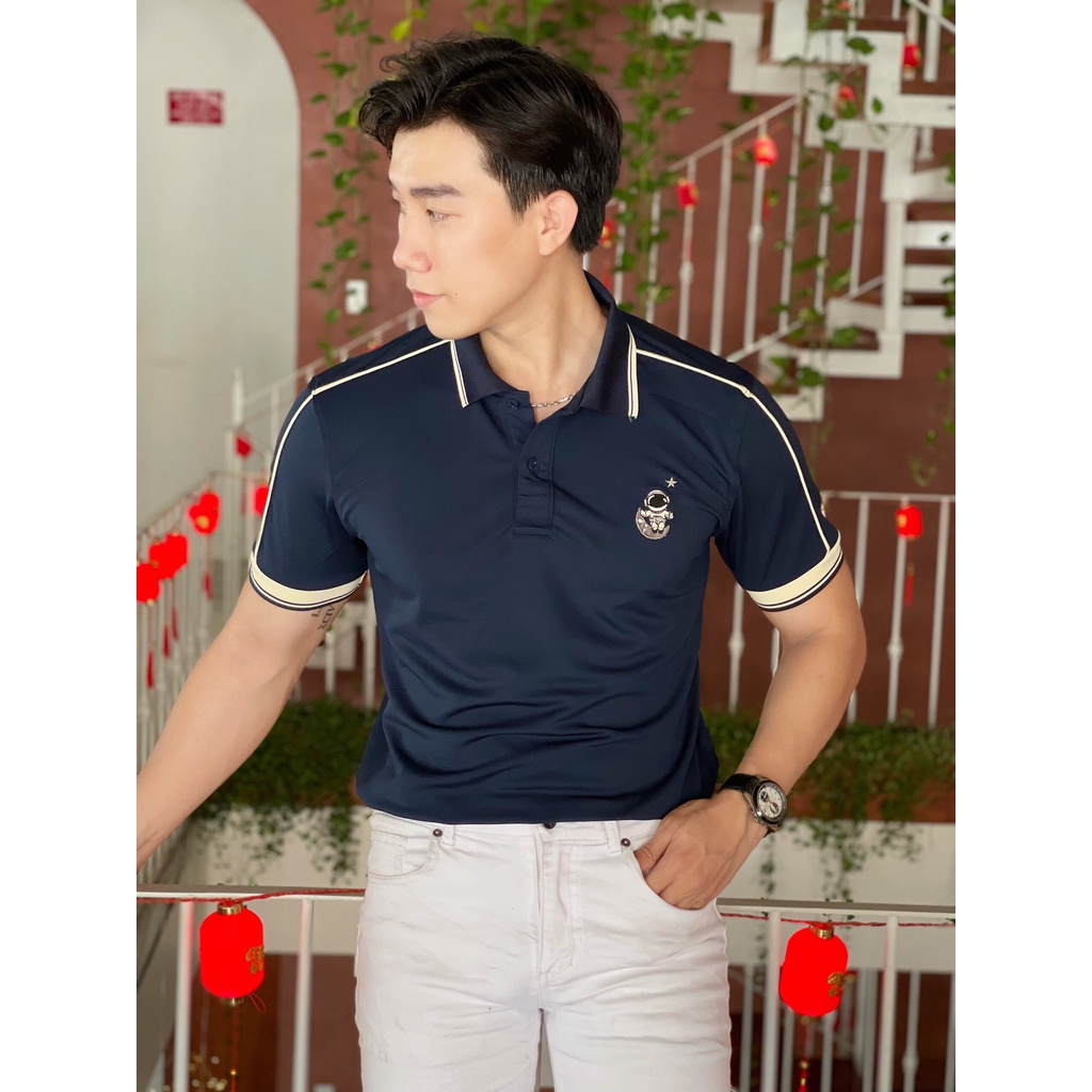 Áo thun polo nam cao cấp cổ bẻ vải cá sấu cực đẹp size VNXK in hình icon dễ thương