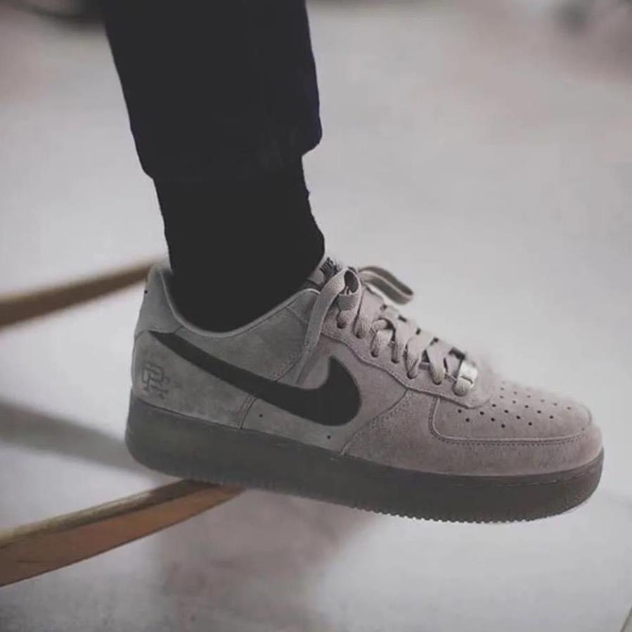 Giày thể thao AF1 Reigning Champ xám da lộn 807618-200 cao cấp, Giày thể thao xám da lộn bản best.