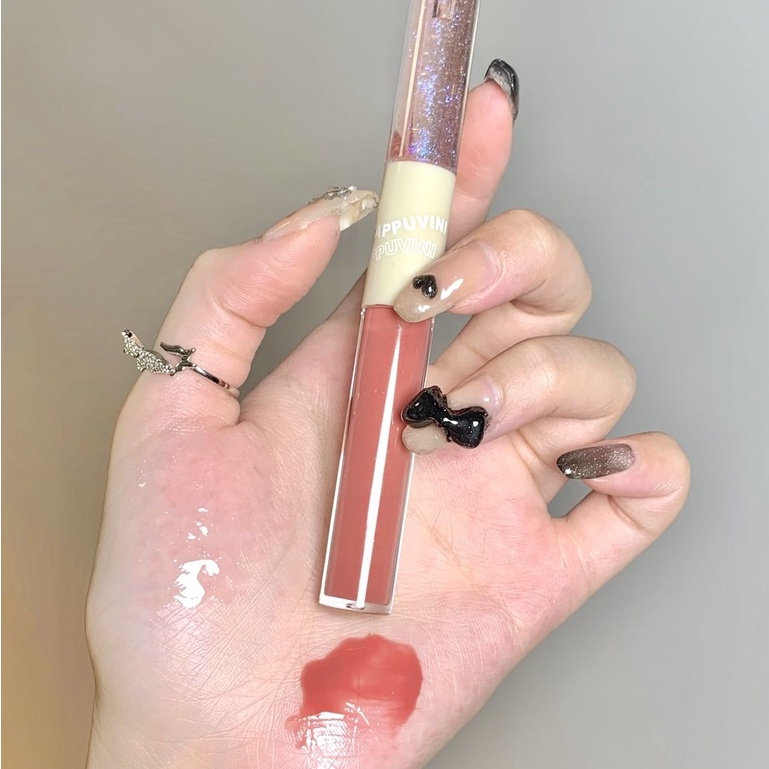 [Hàng mới về]Son kem tint lì Cappuvini sắc tố cao lâu trôi 2 đầu 2 trong 1