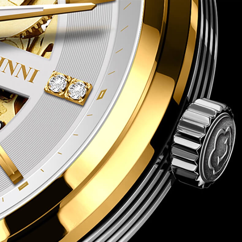 Đồng Hồ Nam LOBINNI No.5014-3 Chính Hãng BH 24T Chịu Nước 50m Kính Chống Xước Dây Thép Không Gỉ (Máy Cơ Tự Động)