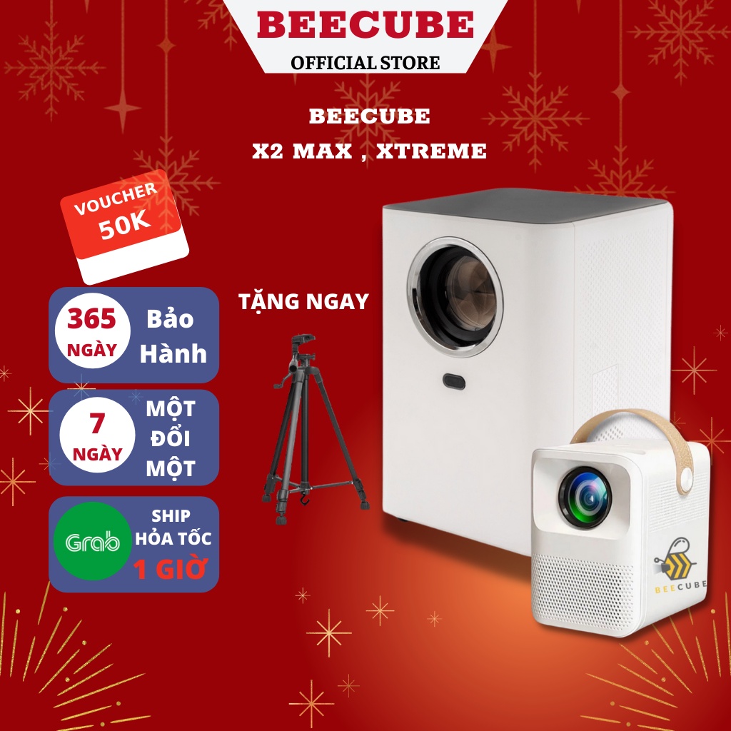 Máy Chiếu Mini BeeCube X2 Max , Xtreme Chính Hãng Hệ Điều Hành Android + Kết nối điện thoại + Full HD 1080 - BH 12 tháng