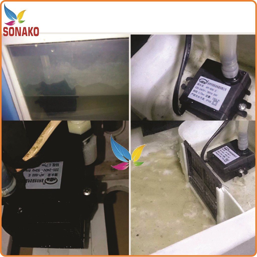 Bơm nước quạt điều hòa hơi nước 8w Sonako