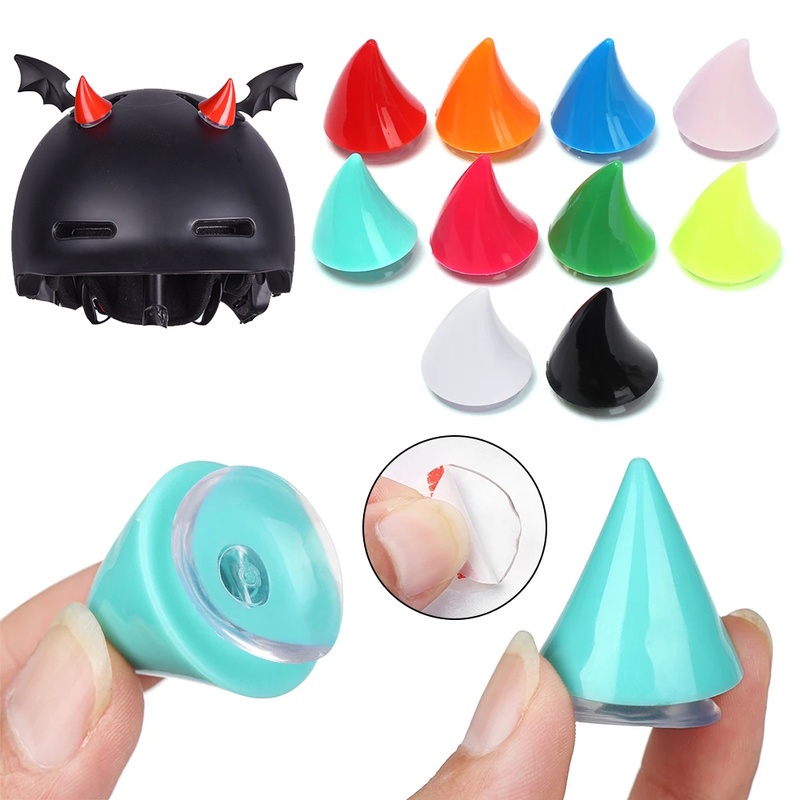 1 Miếng Dán Góc Nón Bảo Hiểm Bằng Silicone / Nhựa Resin Có Giác Hút Trang Trí Xe Hơi / Xe Máy Điện