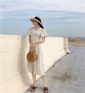 Đầm chấm bi vintage (có size)