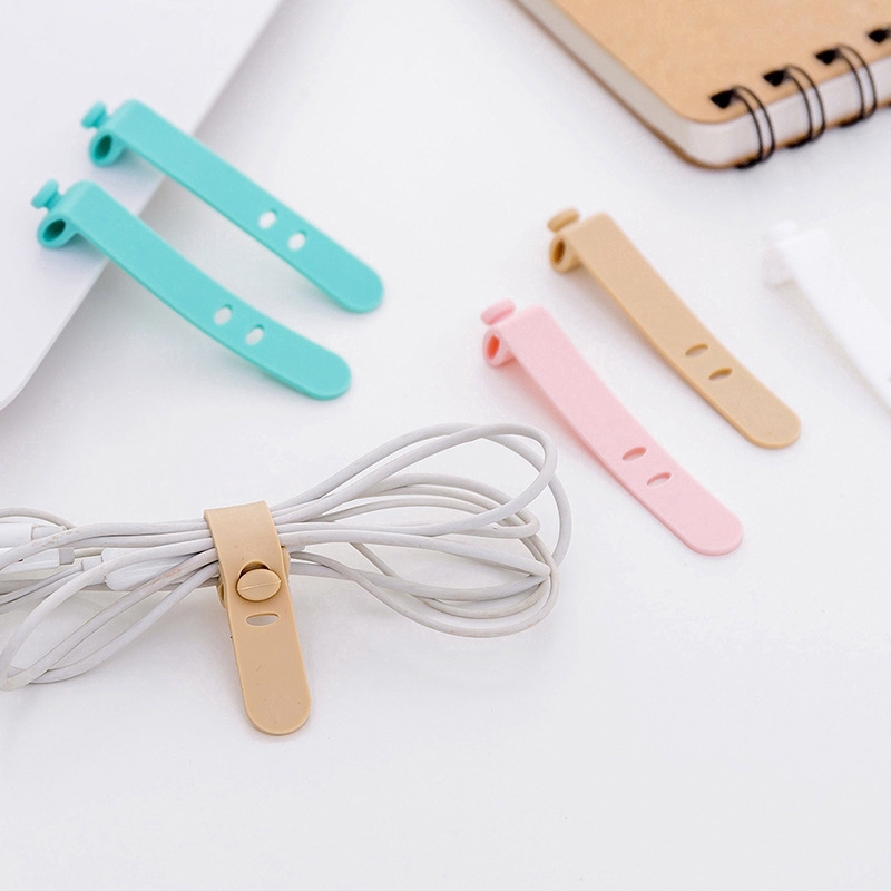 Bộ 4 cái dây kẹp giữ dây cáp/tai nghe gọn gàng tiện dụng