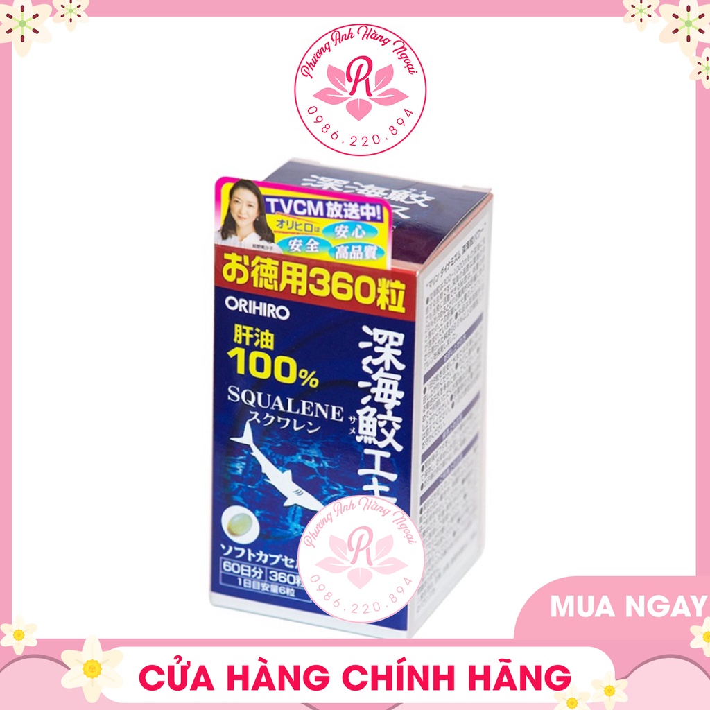 Viên sụn vi cá mập Squalene Orihio bổ xương khớp, tim mạch và mắt Nhật