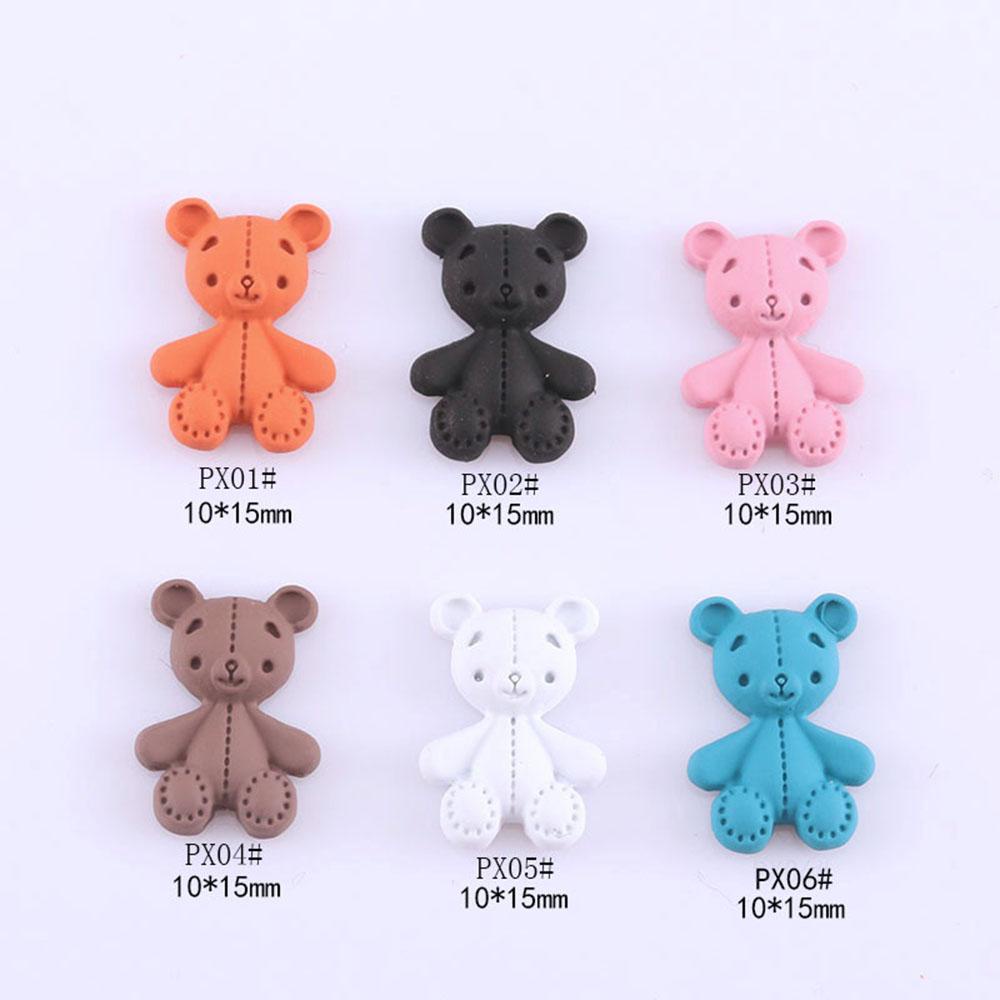 JARRED Phụ Kiện Trang Trí Móng Tay Hình Gấu Hoạt Hình Ba Chiều DIY