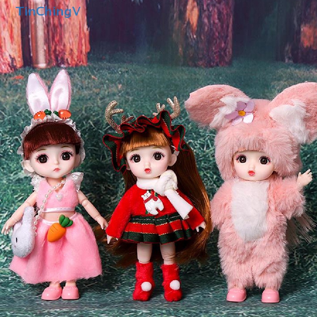 Búp Bê Công Chúa bjd ob11 16cm Kèm Quần Áo DIY Dễ Thương Xinh Xắn