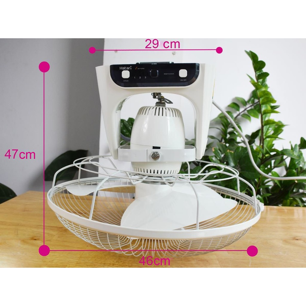 Quạt đảo trần Hatari HT-C16R1 / HT-C18R1 - có điều khiển