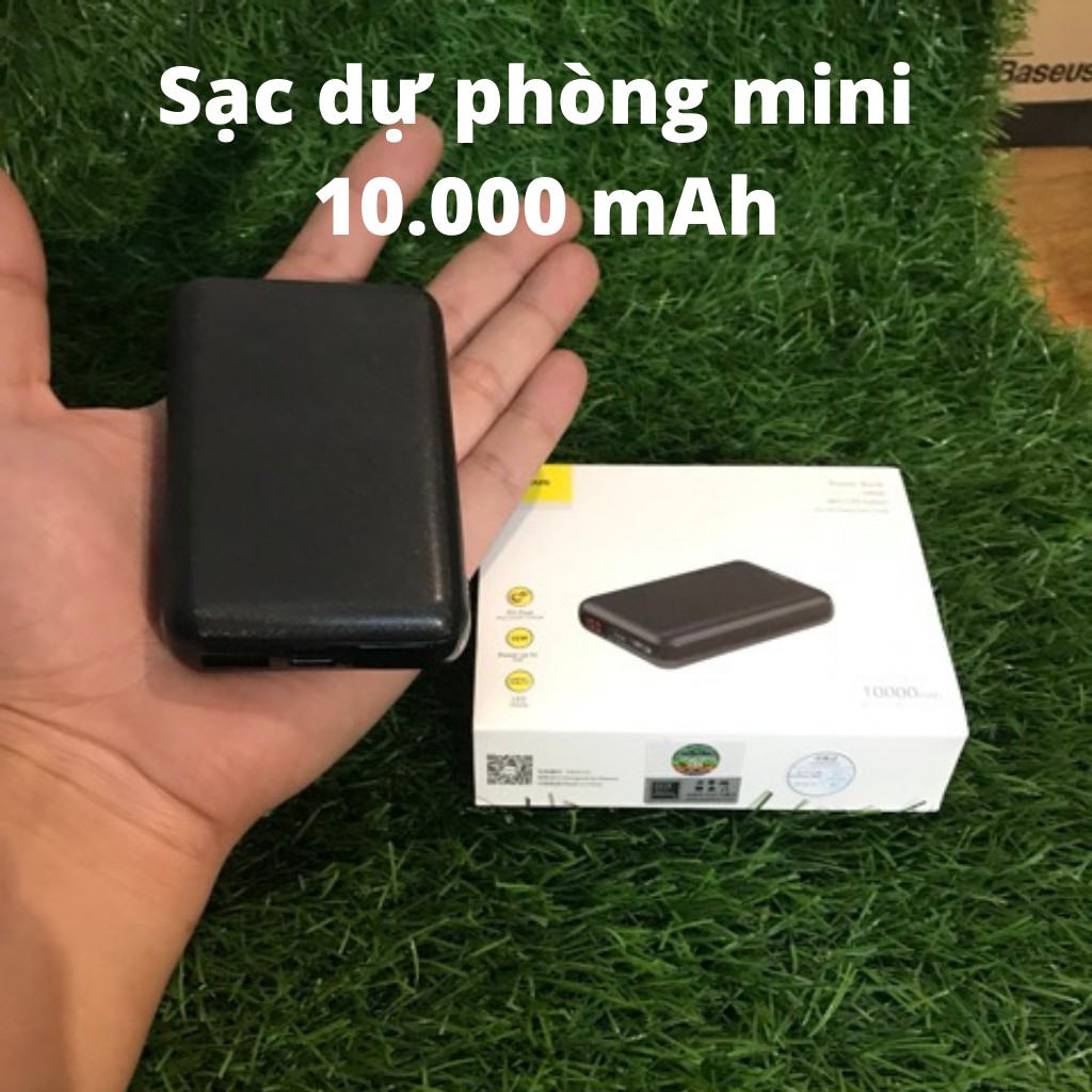Sạc dự phòng siêu nhỏ mini 10000mAh - chính hãng Baseus có đèn LED hiển thị