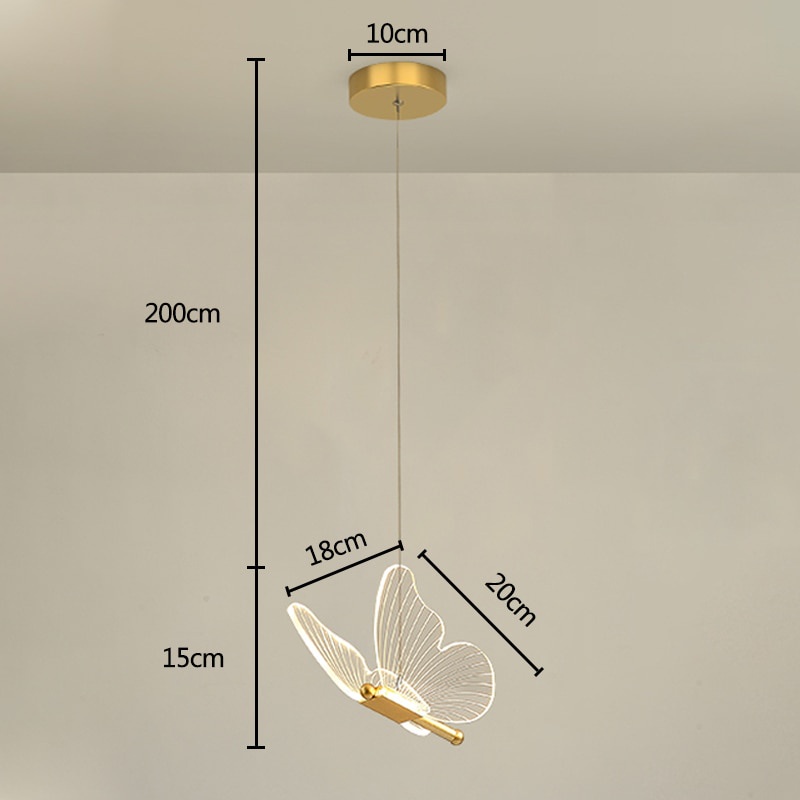 Đèn Chùm bướm Phòng Ngủ /Phòng Khách Đèn Bếp Đèn Trang Trí QuáN Cà Phê Bắc Âu Hiện Đại Đèn Thả TrầN Đèn Thả Bàn Ăn