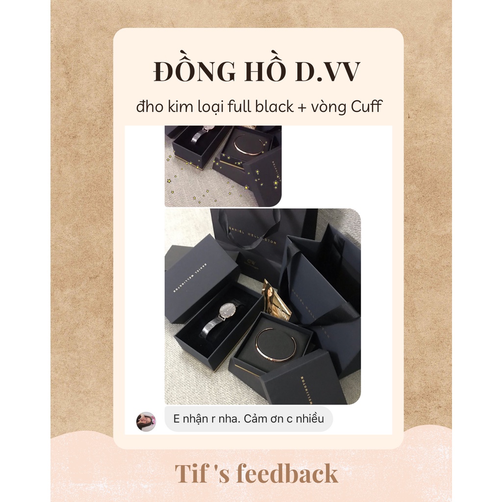 Đồng hồ nữ dây kim loại D.VV PETlTE full black đồng hồ nữ đẹp cao cấp thon gọn Watchesbytif size 28mm &amp; 32mm