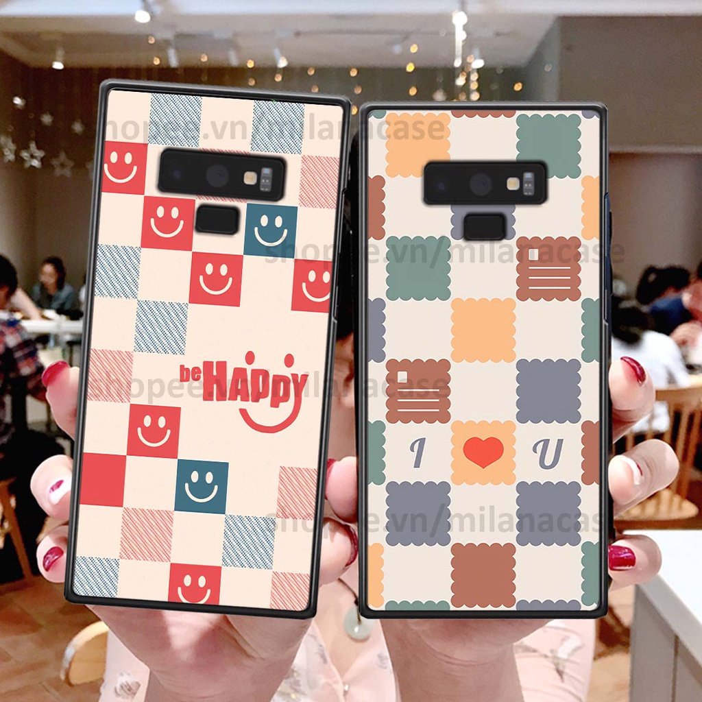 Ốp Samsung Note 9 caro họa tiết nhiều màu sắc siêu đẹp thời trang cá tính