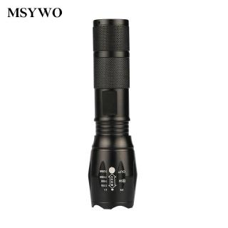 Telescopic Flashlight Long Range XML-T6 LED Torch Light Zoom For Camping Fine