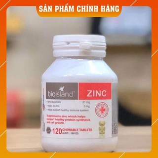Viên kẽm trẻ em bioisland zinc 120v