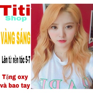 Thuốc nhuộm màu vàng sáng + oxy trợ nhuộm