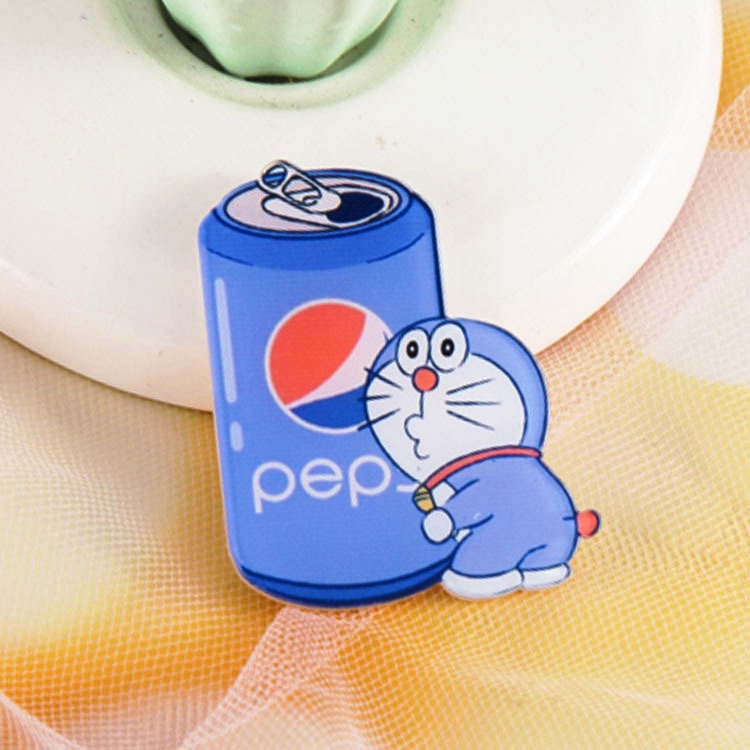 Ghim Cài Áo Hình Mèo Máy Doraemon Bằng Acrylic Dễ Thương
