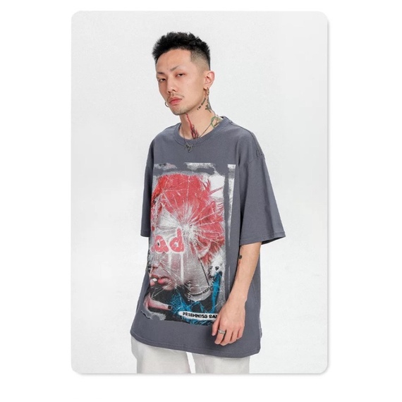 Áo Thun Áo Phông Dáng Rộng SAD 3 màu Đen, Trắng, Xám