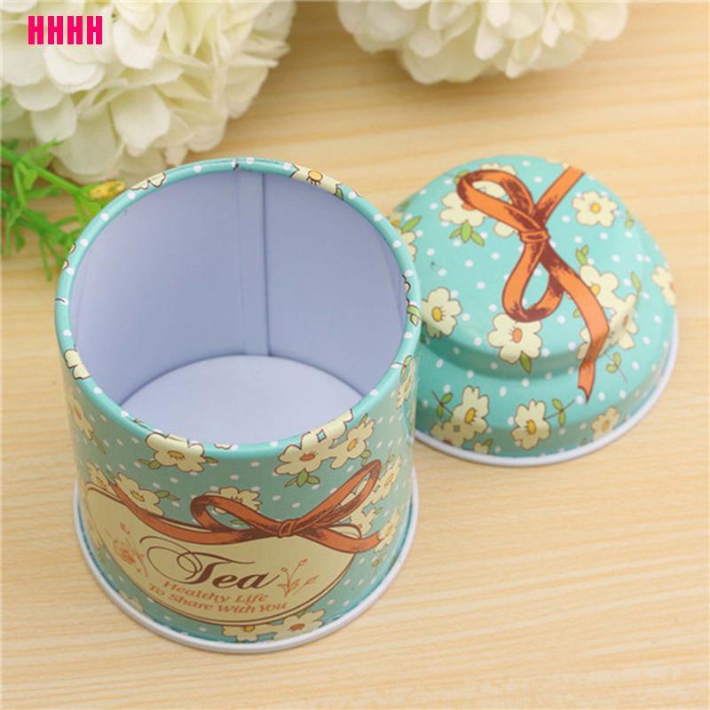 Hộp thiếc đựng trà/ cà phê/ kẹo/ đường họa tiết dễ thương